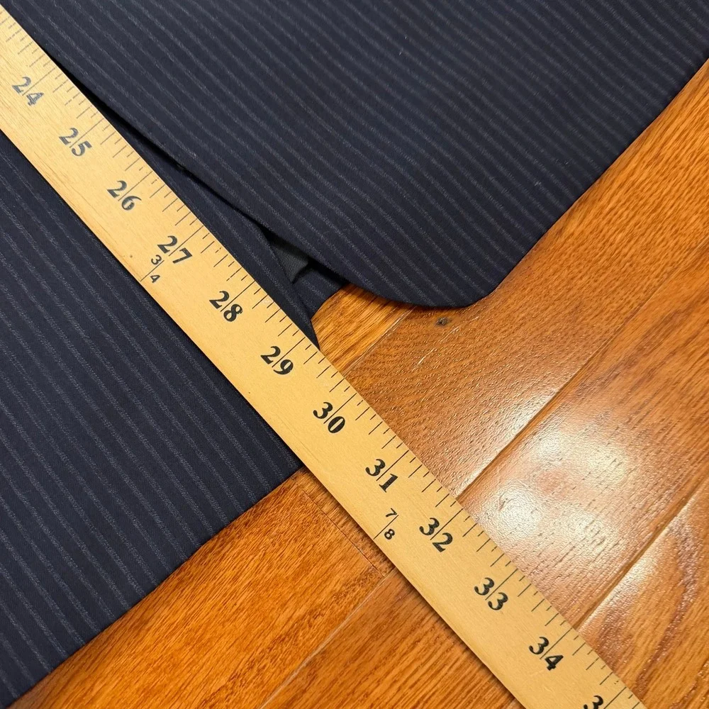 Ermenegildo Zegna Traveller Navy Pinstripe Wool Silk Blazer 40R Italy Mobster